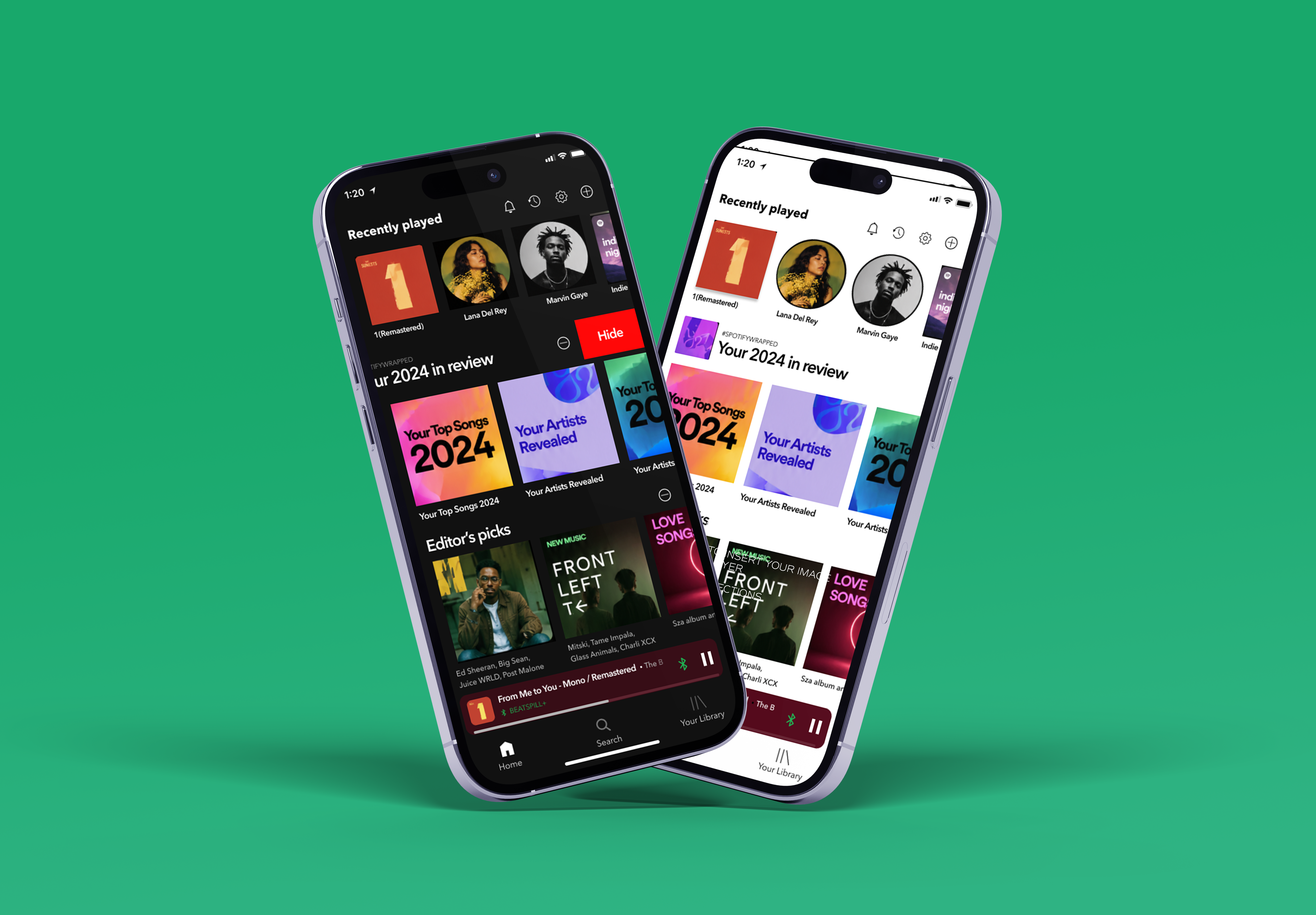 Spotify redesign screens